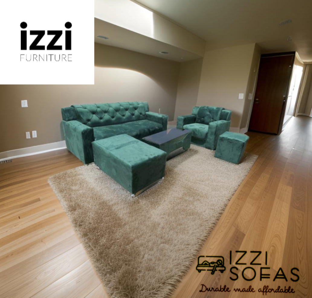 Luxe Green velvet fabric 3in1 and single set