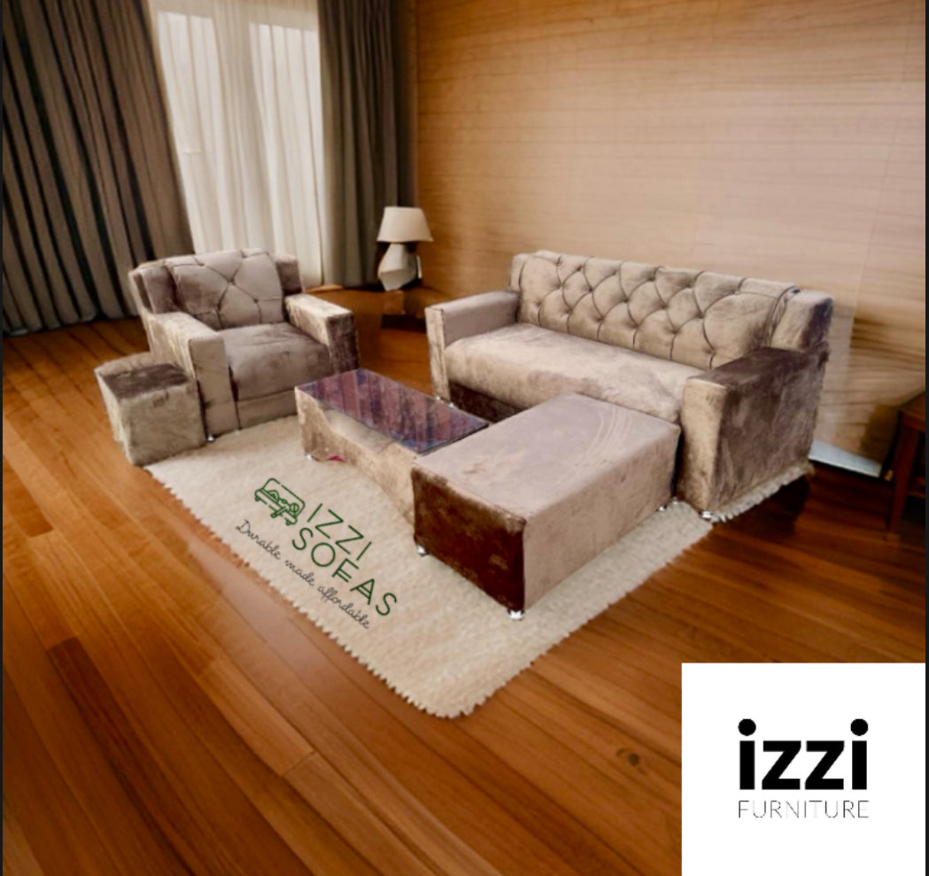 Luxe Brown velvet 3in1 and single set