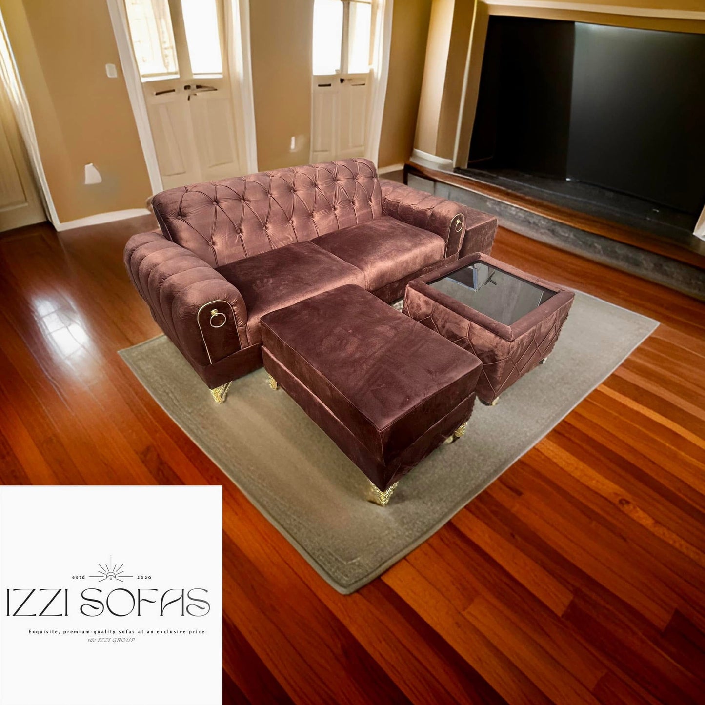 THE MONARCH BROWN VELVET 3IN1 SET