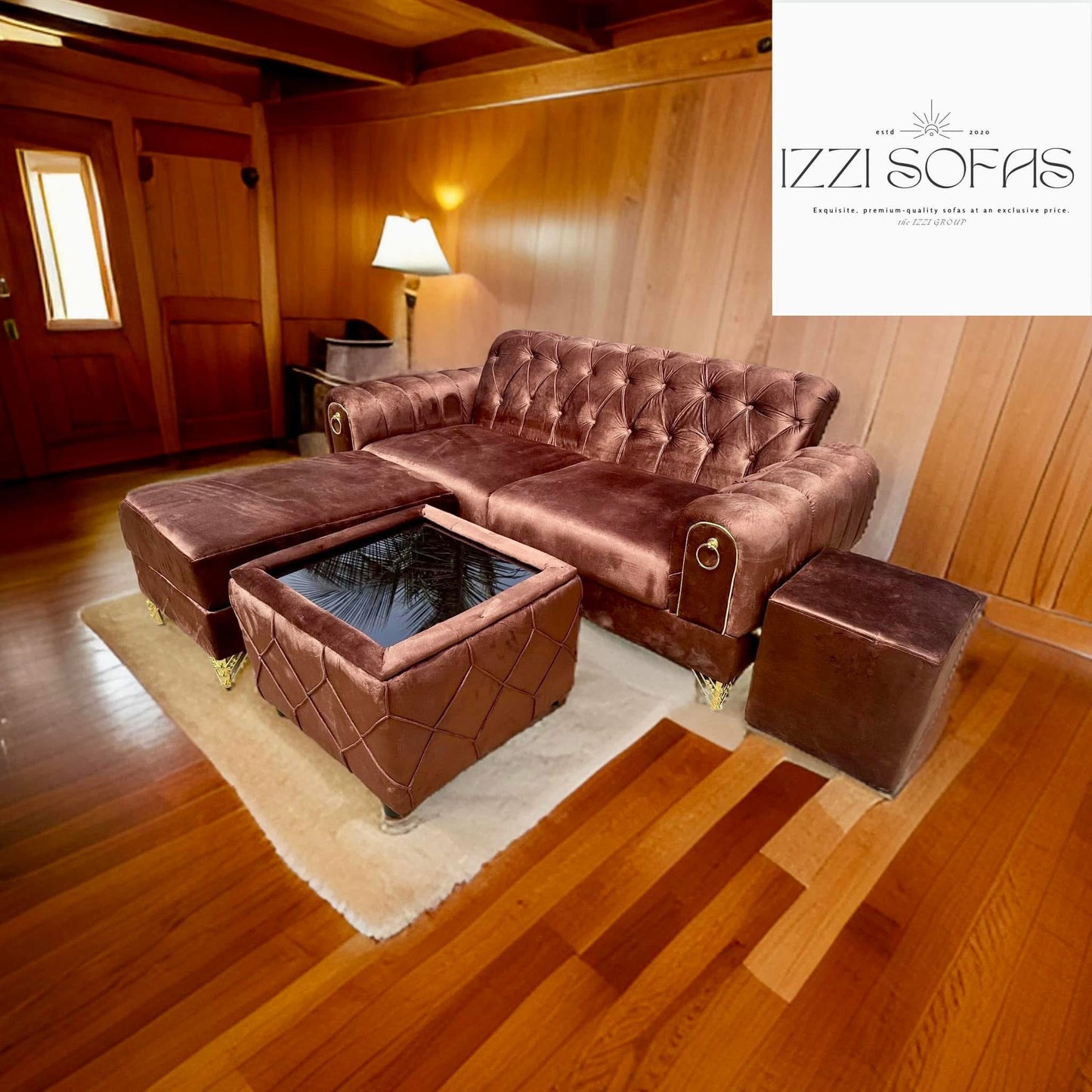 THE MONARCH BROWN VELVET 3IN1 SET