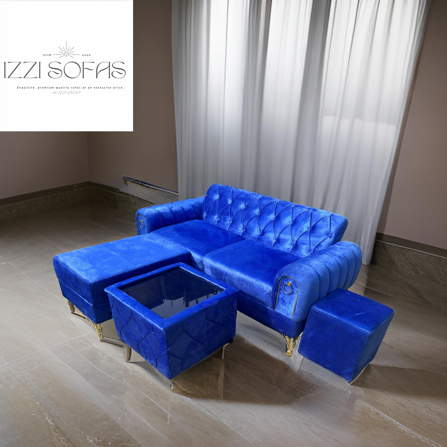 BLUE MONARCH VELVET 3IN1 SET